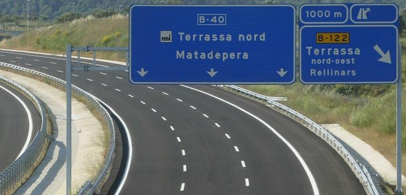 Tram de la B-40  al terme de Terrassa que podria arribar fins a Sabadell segons el nou projecte de la Ronda Nord