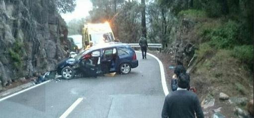 Accident greu a la B-124