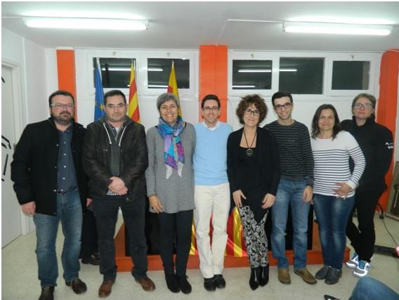 Jordi Taló, de blau, al mig de la foto, amb la nova executiva