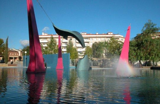 Escultura de la balena a la plaça Catalunya