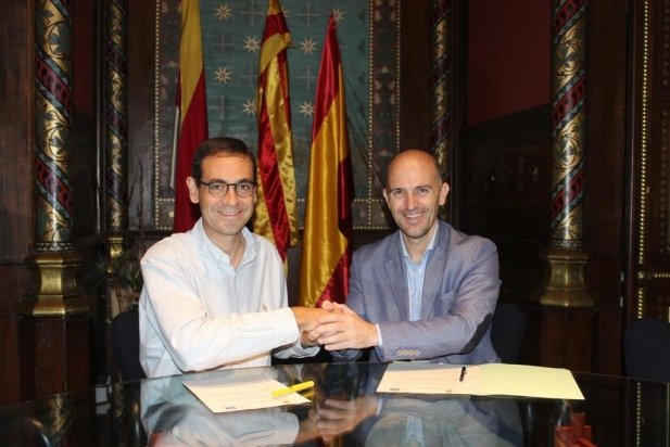 L'alcalde de Castellar, Ignasi Giménez, i el president del Consorci, Sergi Mingote_617x412
