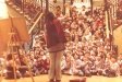 Xesco Boix en la seva actuació al col·legi El Casal.
