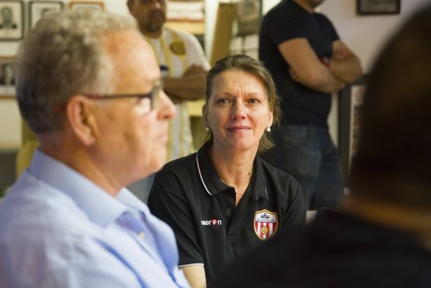 Anna Vlanken, màxima responsable del futbol formatiu femení de la UE Castellar.