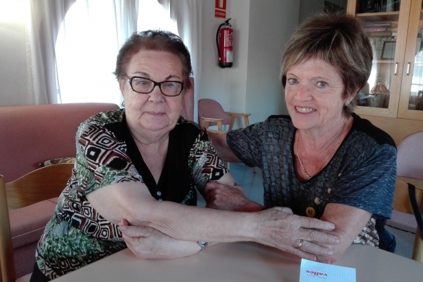 Lola Barragán i M.Dolors Cos, que van tenir els fills a l’OSB