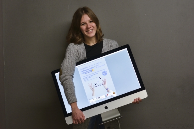 Núria Cabrera és la dissenyadora del cartell de La Marató de Castellar d’enguany || F.MUÑOZ