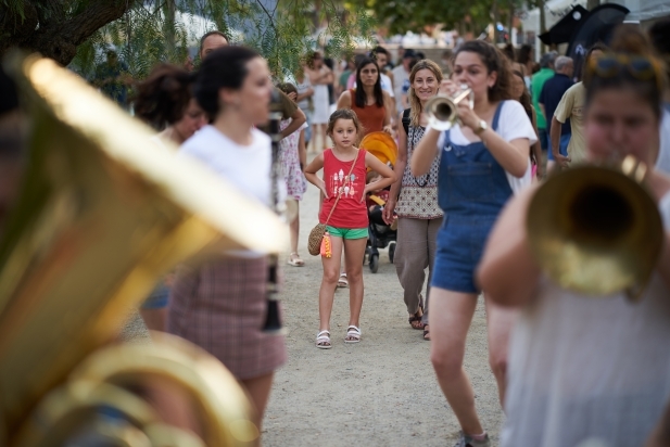 Un moment de l'actuació de les Balkan Paradies Orchestra. || CEDIDA