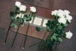 Les cinc plaques “Stolpersteine” de Castellar, ubicades a la plaça d’El Mirador, que recorden els cinc deportats