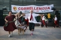 El Ball de Gitanes, durant l’actuació del Correllengua 2018 a la plaça d’El Mirador. || Q. PASCUAL
