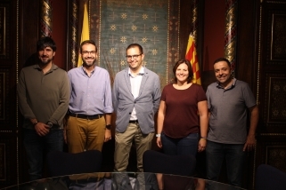 Trobada entre Ignasi Giménez i Joan Solà, alcaldes de Castellar i Sant Llorenç, respectivament - R.G.
