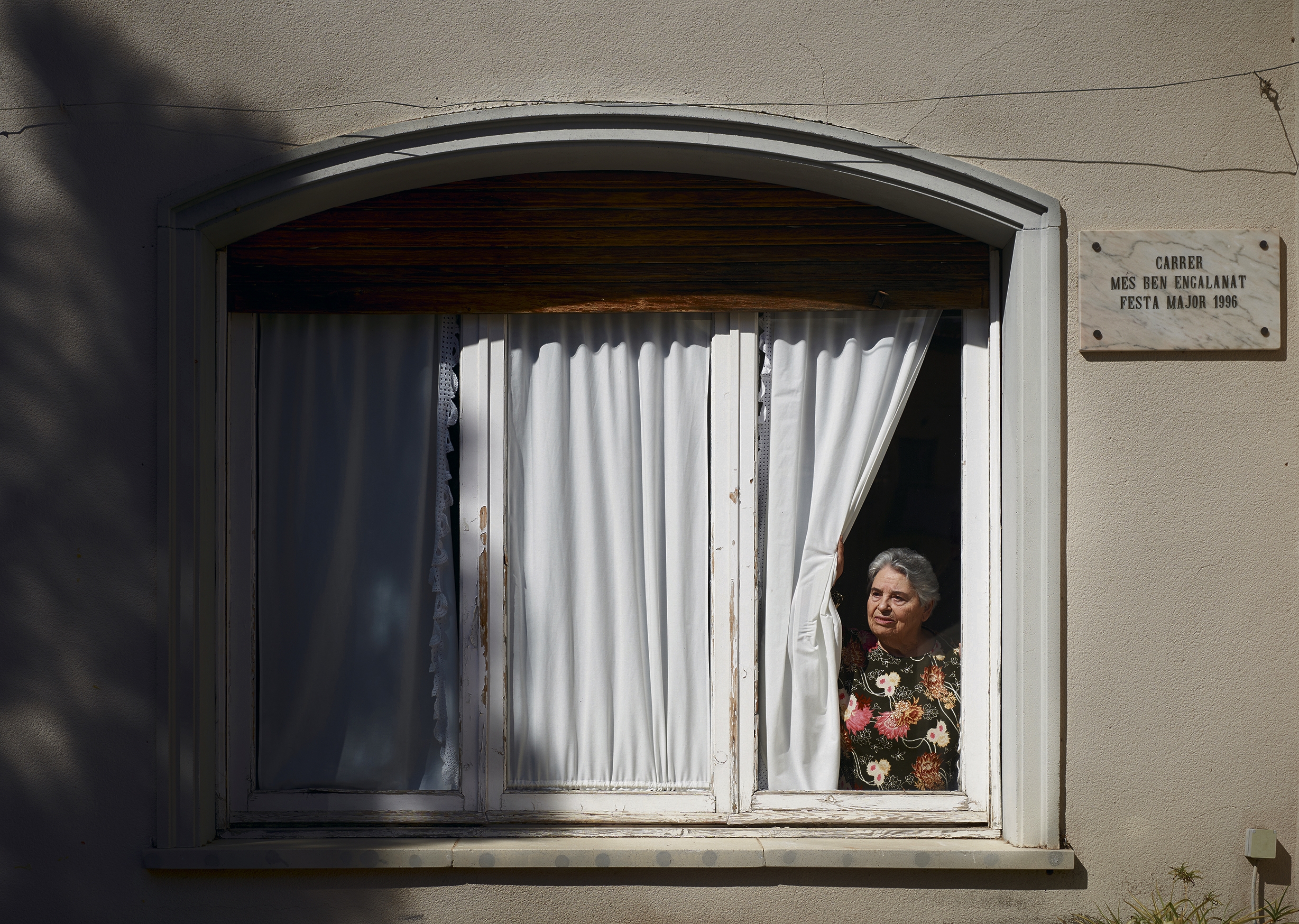 Dolors Toral, de 93 anys, en una imatge a l'inici de la pandèmia quan les residències es van confinar || Q. Pascual