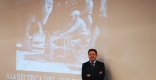 Albert Beorlegui abans de la seva conferència a l'auditori de Castellar ||AULA
