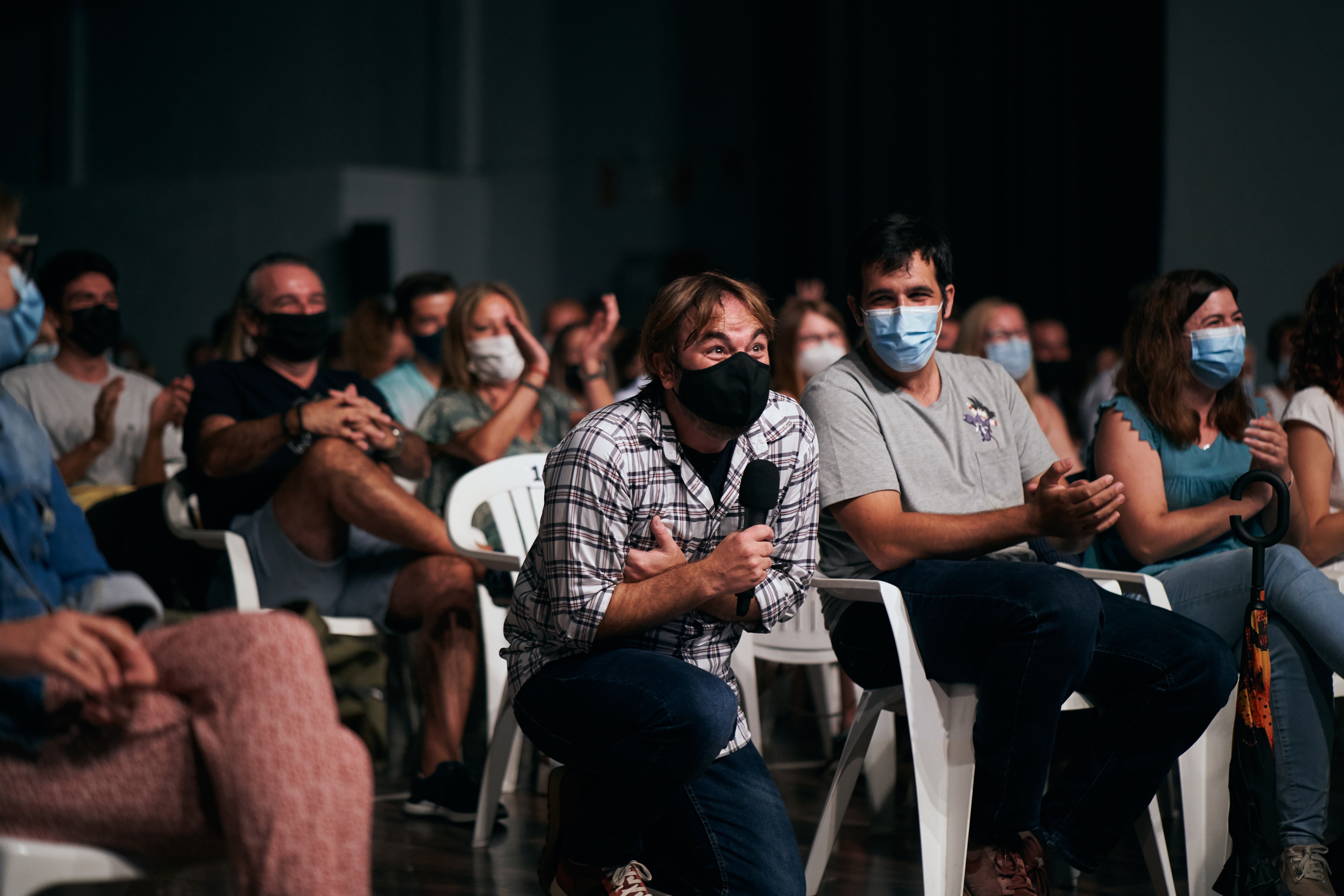 Quim Masferrer és un actor molt proper, ho va comprovar el públic, divendres. || Q. PASCUAL