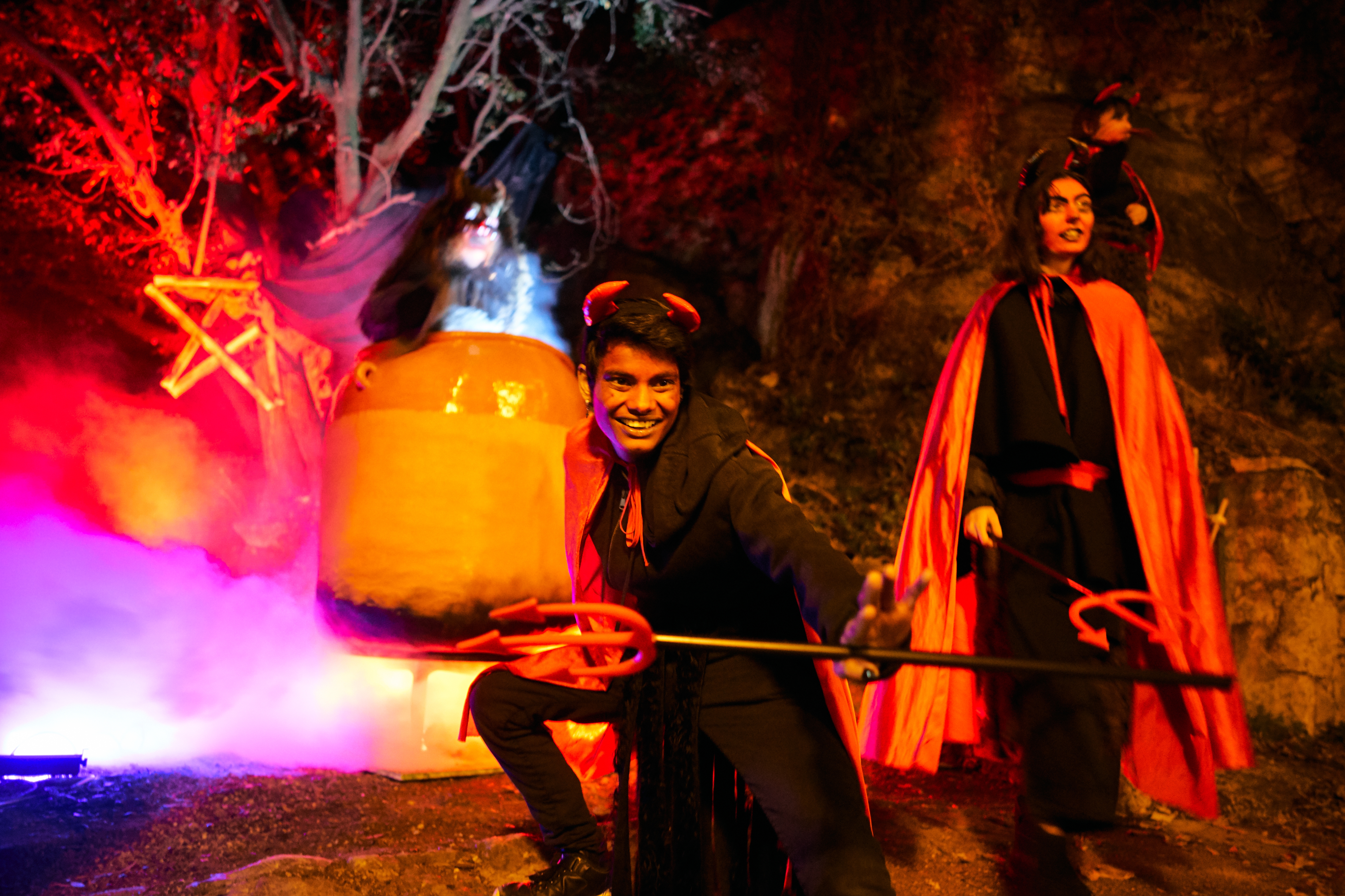 Escena dels dimonis al Pessebre Vivent 2021. || Q. P.