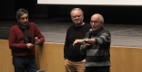 Josep Alavendra, Rafel Uyà i Ramon Casamada, dimarts passat, a l’Auditori ||R.GÓMEZ