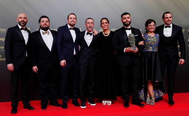 Equip del curtmetratge documental 'Mama', de Pablo de la Chica. A la dreta, Jordi Rubio. ||CEDIDA