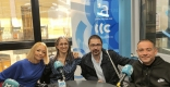 Núria Santander,Míriam Movilla, Xavi Àlvarez i Sergi Alberola, durant la tertúlia sobre ioga a Ràdio Castellar - C.L.