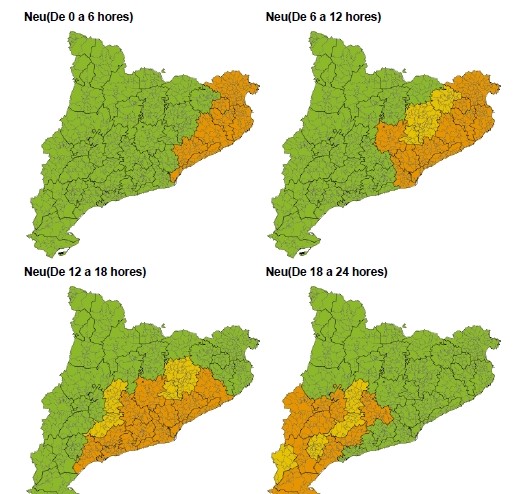 Aquesta és la previsió de les nevades per aquest dimarts 24 de gener de 2023