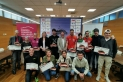 Foto de família dels diferents premiats ahir a la seu del Consell Comarcal del Vallès Occidental