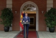 El president del govern, Pedro Sánchez, fent l'anunci de l'avançament de les eleccions / Cedida