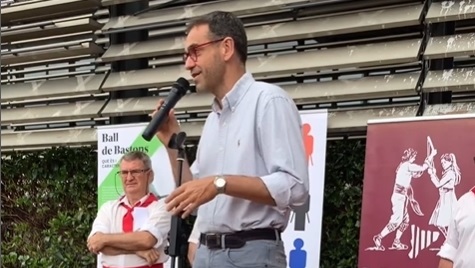 L'alcalde de Castellar, Ignasi Giménez, en un dels darrers actes públics de la vila