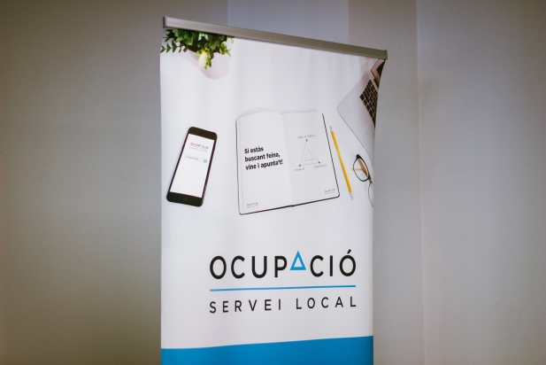 Cartell del servei local d'ocupació de l'Ajuntament ||M. Pérez