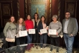 Les guanyadores del Concurs d'Aparadors de Nadal, amb l’alcaldessa, Yolanda Rivera, i el regidor de Promoció Econòmica, Rubén Peñalver. || CEDIDA