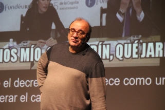 L’investigador Antonio Turiel a la conferència de L’Aula, dimarts passat. || R.G.
