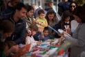 Ambient en una parada de llibres de la Fira de Sant Jordi de l’any passat a la plaça d’El Mirador