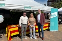 Lluís López, Orga Arpal i Joan Juni, de Junts per Castellar, a la parada del partit a la Fira de Sant Jordi