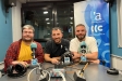 Alberto Reche, Sergio Rodríguez i Albert Abril a l’estudi de Ràdio Castellar. || Arxiu