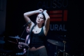 Gemma Maus, cantant de Fera Metzina, en l'actuació al Calissó de la Batalla de Bandes || Q. Pascual