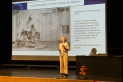 La catedràtica en genètica de la UB, Gemma Marfany, en la conferència de L’Aula. || R.G.