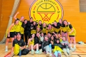 El femení, celebrant una victòria a 1a Territorial, categoria que deixen enrere.