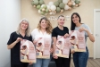 D'esquerra a dreta, Ana Guàrdia, de Pentina't,, Laura Pérez, de Beauty Studio, la presidenta de Comerç Castellar, Déborah Portillo, i Gemma Capel de Gemma Capel Medicina Xinesa