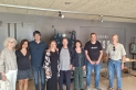 Membres del Club Cinema Castellar Vallès amb la regidora de cultura de Granollers i el cineasta Pere Joan Ventura (centre) i Àlex Portolès (penúltim a la dreta), que passa a ser el president de la Federació Catalana de Cineclubs. || LA FATXENDA