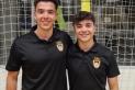 Marc Mas i Pol Pérez, coordinadors del FS Castellar i jugadors del primer equip.