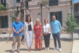 La delegada del Govern de la Generalitat a Barcelona, Pilar Díaz Romero, amb l'alcaldessa Yolanda Rivera i els regidors Aleix Canalís, Anna Mármol i Pepe Leiva