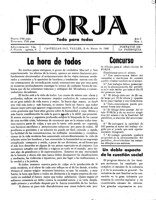 Primer número de 'Forja' publicat l'any 1946