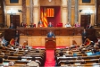 El president Illa en el monogràfic de mobilitat del Parlament. || Parlament