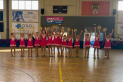 Un dels grups de patinadores en una de les exhibicions al Joaquim Blume.