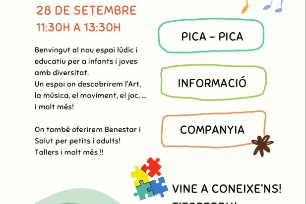 Cartell de les portes obertes del centre | Cedida