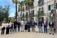 El conseller Miquel Sàmper, als Jardins del Palau Tolrà, amb l'equip de govern i portaveus municipals.