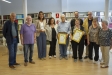 D'esquerra a dreta, Joan Montes, Anton Carbonell, Yolanda Rivera, Joana Borrego, Joan Roura, Eudald Recordà, Maria Cos, Jacint Torrents, i les altres germanes Cos. ||M. Antúnez