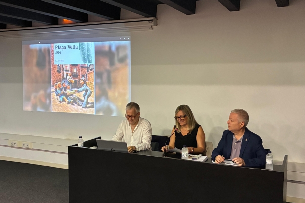 Enric Benavent, Carme Guiu i Ramón Albornà a la presentació del llibre | O.Ferran