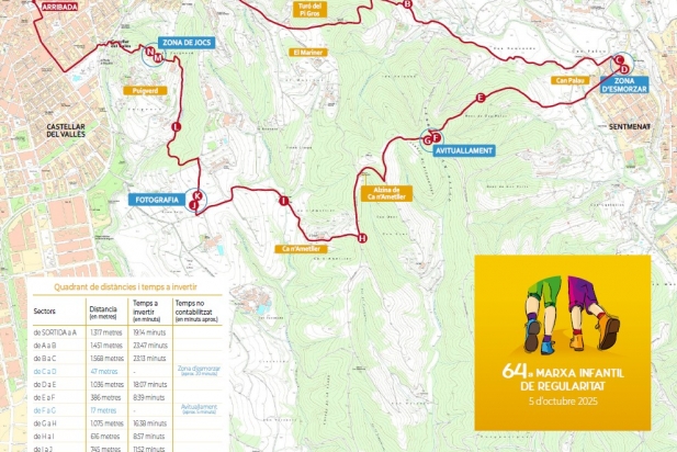 El mapa del recorregut de la 64a Marxa Infantil