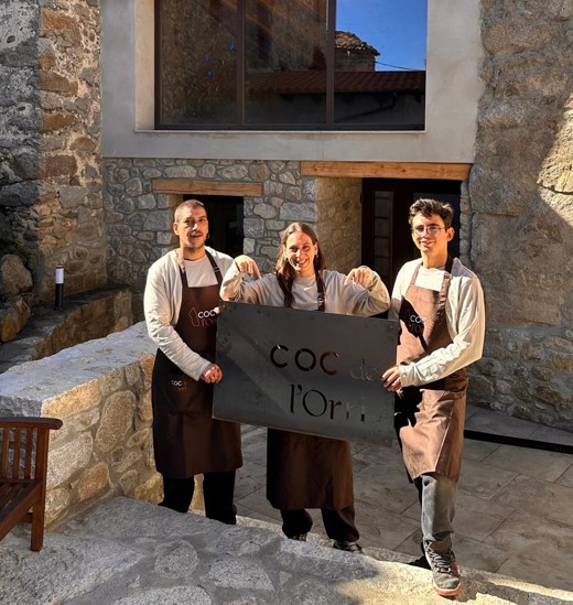 Oriol Vilanova (dreta) amb Joan Campmajó i Clara Parés | Cedida