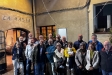 Els antics alumnes d’El Casal  a l’exterior del restaurant La Masia del Racó, divendres passat