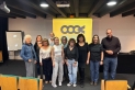D'esquerra a dreta, Maria Moncal, Àngela Bailén, Ino Rodríguez, Jordi Carcolé, Jordina Martínez, Antònia Pérez, Montse Rodríguez, Joana Zoyo, Galia Castelló i Àlex Portolés. || CEDIDA