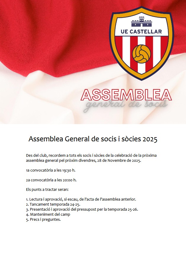 Assemblea 2025 UE Castellar Assemblea 2025 UE Castellar