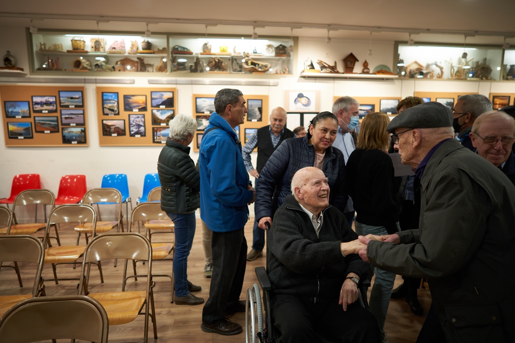 Josep Sors i Badia es va mostrar orgullós a la inauguració de la nova biblioteca del CEC. ||Q. P.